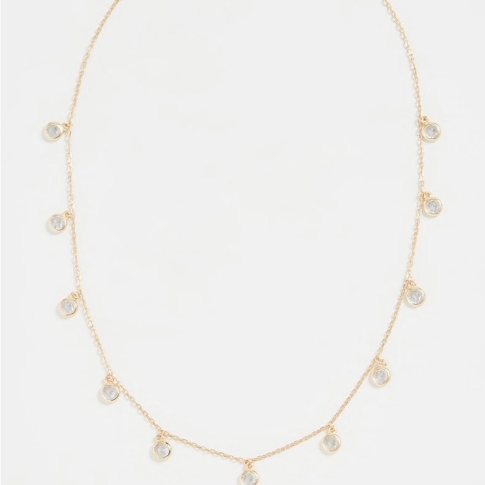 Shashi solitaire drop choker necklace - Picture 5 of 12